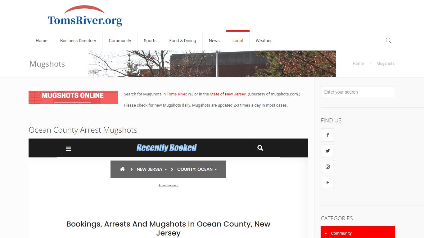 Mugshots - TomsRiver.org