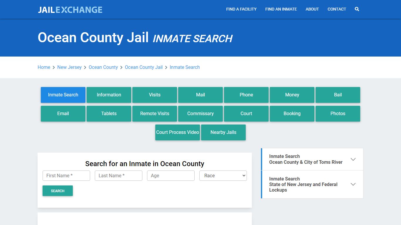 Ocean County Jail, NJ Inmate Search: Roster & Mugshots - Jail Exchange